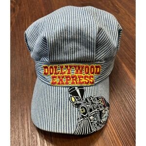 Dollywood Express Embroidery Train Hat Cap Youth 100% Cotton Blue White